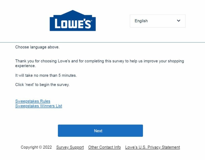 www.Lowes.com/Survey – Lowe's Survey To Win $500 Rewards