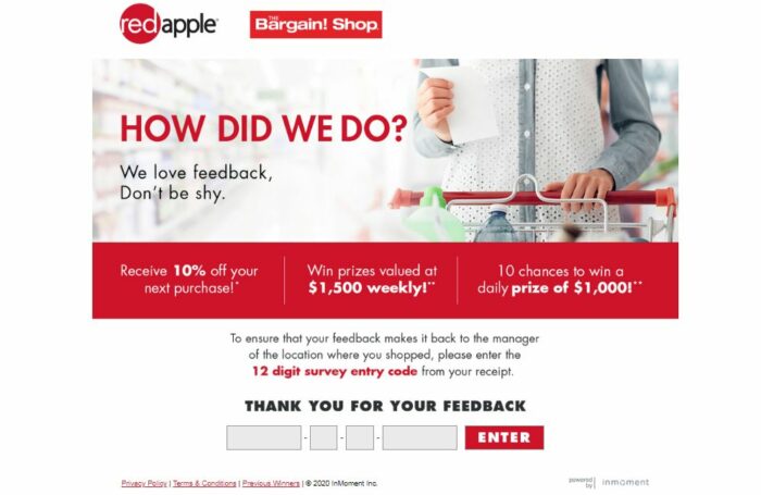 Redapplelistens.com - Win $1000 Daily - Red Apple Survey