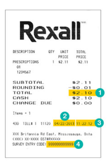 TellRexall.ca - Win $5 - Gift Card TellRexall Rexall Survey